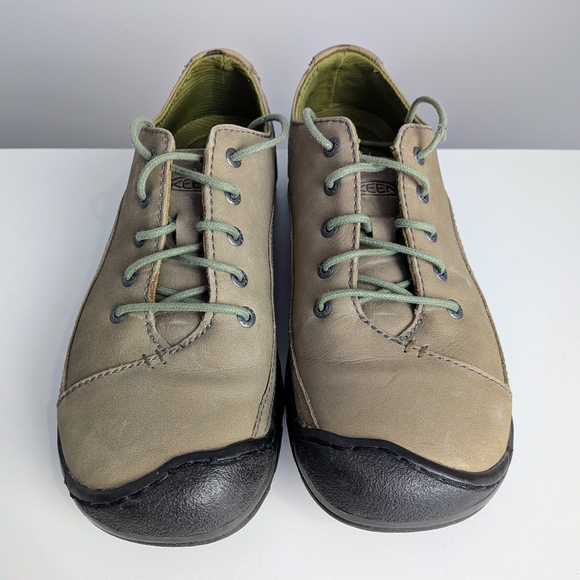 KEEN Comfort Cushion Tie Hiking Trail Shoes Leather Women’s US 8 EU 38.5 - Picture 2 of 9